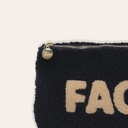 Face Teddy Pouch (Navy)