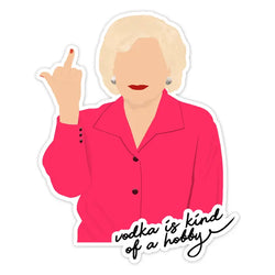 Betty White Vodka Sticker