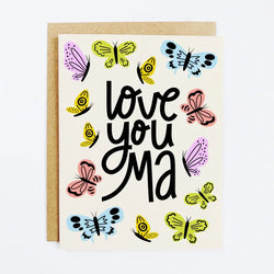 Love You Ma Butterfly Card