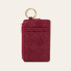 Woven Keychain Wallet (Plum)