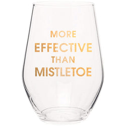 More Effective Than Mistletoe Wine Glass