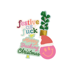 Festive As Fuck Sticker