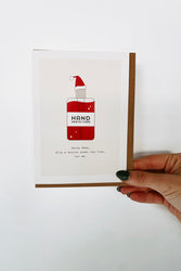 Hand SANTA-tizer Card