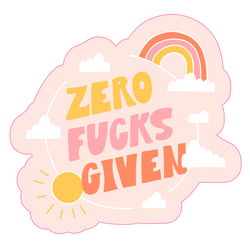 Zero Fucks Given Sticker