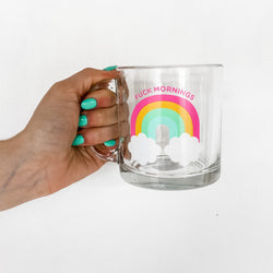 Fuck Mornings Glass Mug