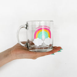 Fuck Mornings Glass Mug