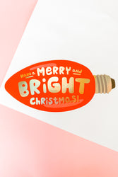 Merry And Bright Christmas Card